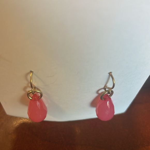 Pink drop earrings - Picture 6 of 7